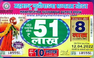 Maharashtra Gudipadwa Bumper Lottery 23 March .